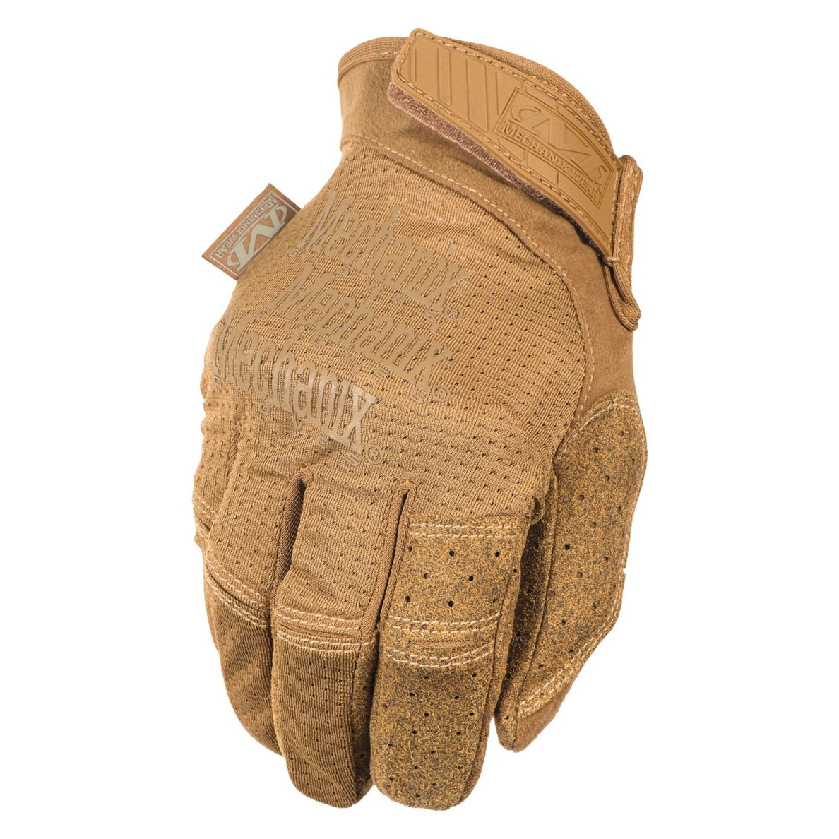 Pirštinės Mechanix SPECIALTY VENT, su skylutėmis ventiliacijai, Coyote XL dydis. Velcro, dirbtinė 0.6mm oda.touchscreen technologija Pirštinės Mechanix SPECIALTY VENT, su skylutėmis ventiliacijai, Coyote XL dydis. Velcro, dirbtinė 0.6mm oda.touchscreen technologija
