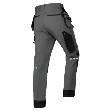 Pilkos/juodos, „Mix&Match“ darbo kelnės, 4 kryptimis tempiamos, dydis L 1