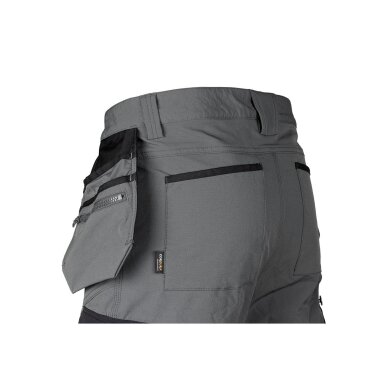 Pilkos/juodos, „Mix&Match“ darbo kelnės, 4 kryptimis tempiamos, dydis M 1