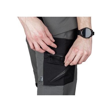 Pilkos/juodos, „Mix&Match“ darbo kelnės, 4 kryptimis tempiamos, dydis M 5