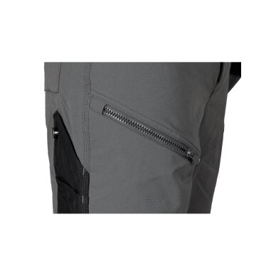 Pilkos/juodos, „Mix&Match“ darbo kelnės, 4 kryptimis tempiamos, dydis XL 7