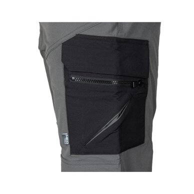 Pilkos/juodos, „Mix&Match“ darbo kelnės, 4 kryptimis tempiamos, dydis XXL 5 Pilkos/juodos, „Mix&Match“ darbo kelnės, 4 kryptimis tempiamos, dydis XXL 5