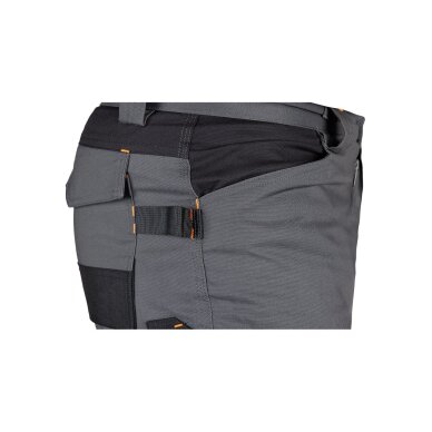 Pilkos/juodos spalvos „Mix&Match“ darbo kelnės, drobė, sutvirtintos „Cordura“ medžiaga, dydis XL 2