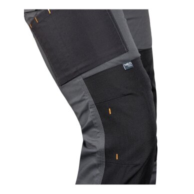Pilkos/juodos spalvos „Mix&Match“ darbo kelnės, drobė, sutvirtintos „Cordura“ medžiaga, dydis XL 5
