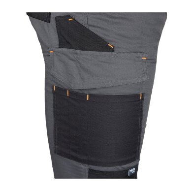 Pilkos/juodos spalvos „Mix&Match“ darbo kelnės, drobė, sutvirtintos „Cordura“ medžiaga, dydis XS 3