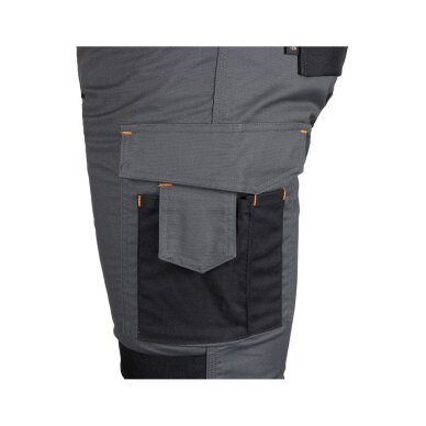 Pilkos/juodos spalvos „Mix&Match“ darbo kelnės, drobė, sutvirtintos „Cordura“ medžiaga, dydis XS 7