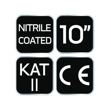 Pirštinės darbinės, nitrile coated nylon, 4131X, dydis 10 8