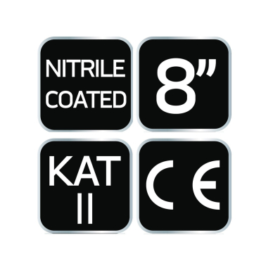 Pirštinės darbinės, nitrile coated nylon, 4131X, dydis 8 8 Pirštinės darbinės, nitrile coated nylon, 4131X, dydis 8 8
