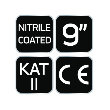 Pirštinės darbinės, nitrile coated nylon, 4131X, dydis 9 8