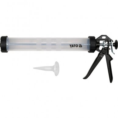 Pistoletas tirštai masei | skaidrus | 600 mm (YT-67571) 1 Pistoletas tirštai masei | skaidrus | 600 mm (YT-67571) 1