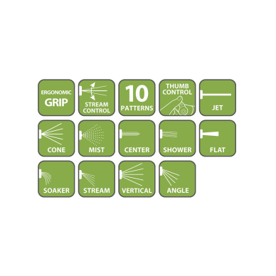 Pistoletinis purkštuvas, reguliuojamas purškimo būdas 6 Pistoletinis purkštuvas, reguliuojamas purškimo būdas 6