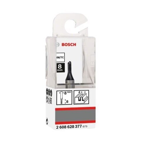 Pirštinė freza Bosch HM B=4 mm, l=8 mm, 2608628377 1 Pirštinė freza Bosch HM B=4 mm, l=8 mm, 2608628377 1