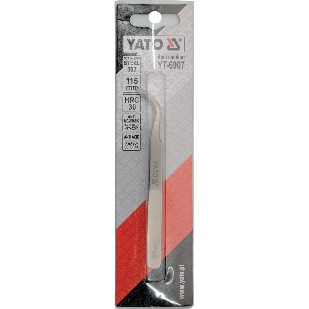 Išlenktas pincetas Yato, 120 mm 1 Išlenktas pincetas Yato, 120 mm 1