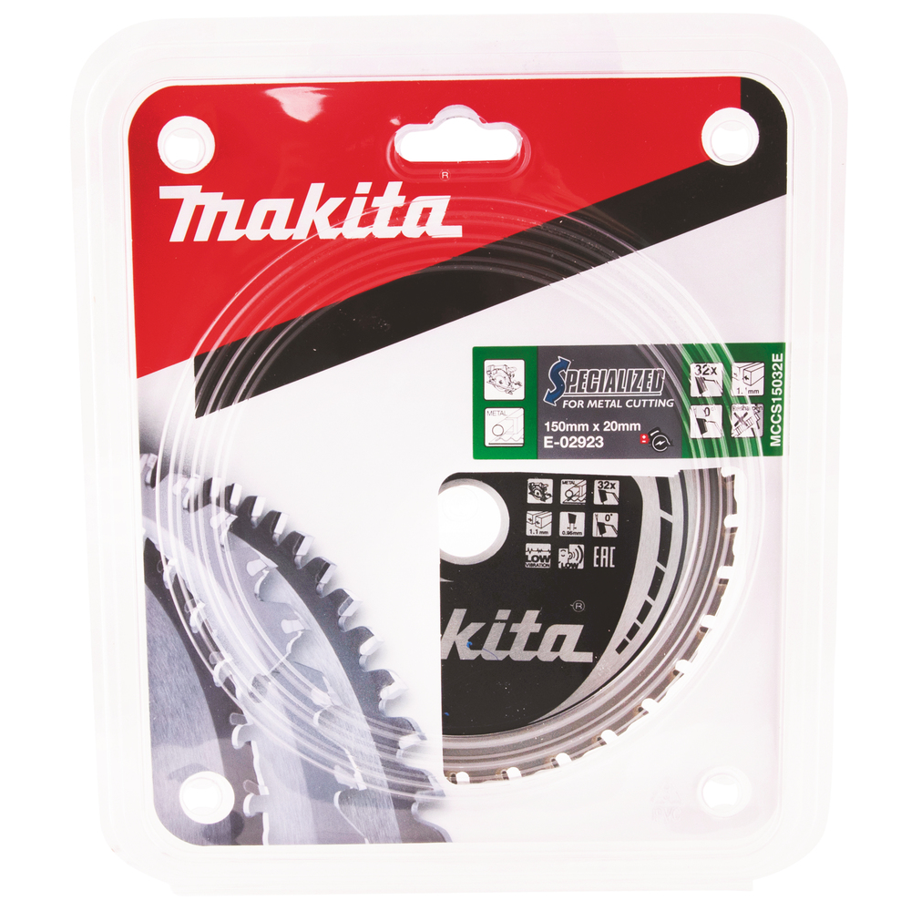 Pjovimo diskas SPECIALIZED 150X1.1X20mm 0° T32 Makita E-02923 2 Pjovimo diskas SPECIALIZED 150X1.1X20mm 0° T32 Makita E-02923 2