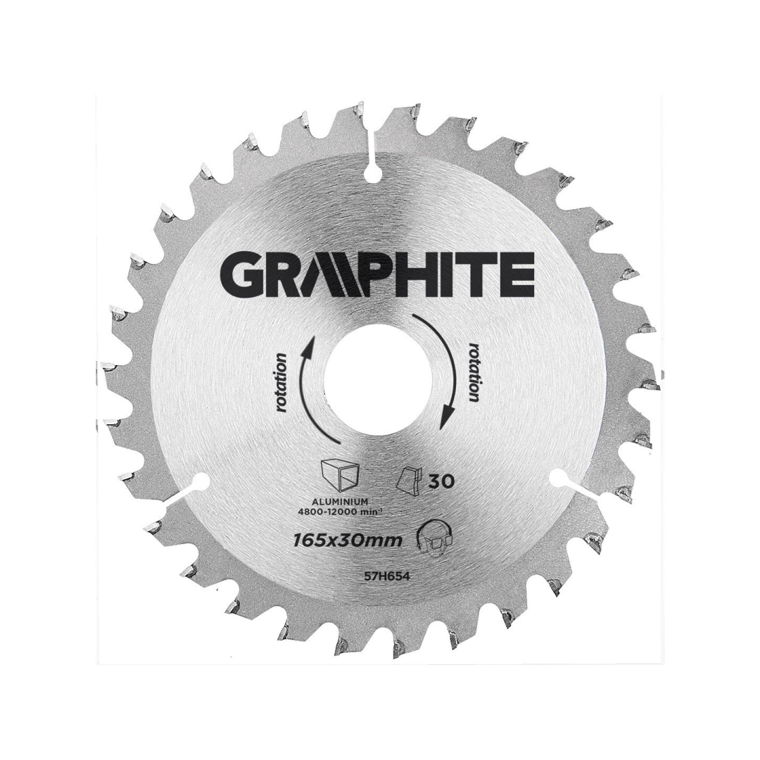 Pjovimo diskas  165 x 30 mm 30z, medžiui ir aliuminiui Pjovimo diskas  165 x 30 mm 30z, medžiui ir aliuminiui