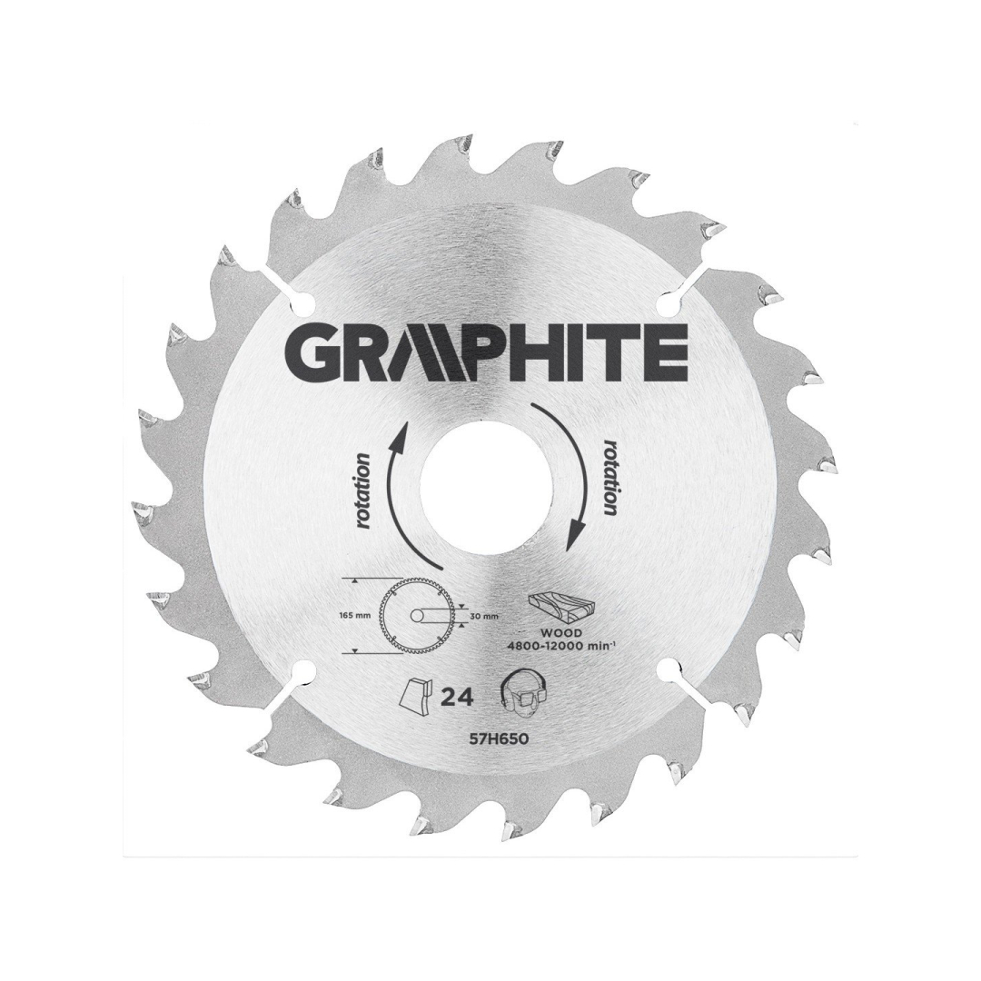 Pjovimo diskas  165x30mm 24z, medžiui