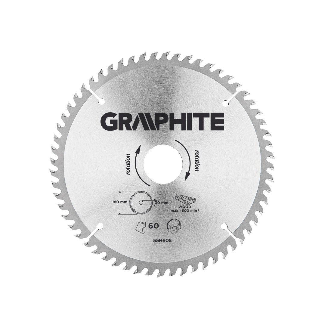 Pjovimo diskas, 180 x 30 mm, 60 dantų Pjovimo diskas, 180 x 30 mm, 60 dantų