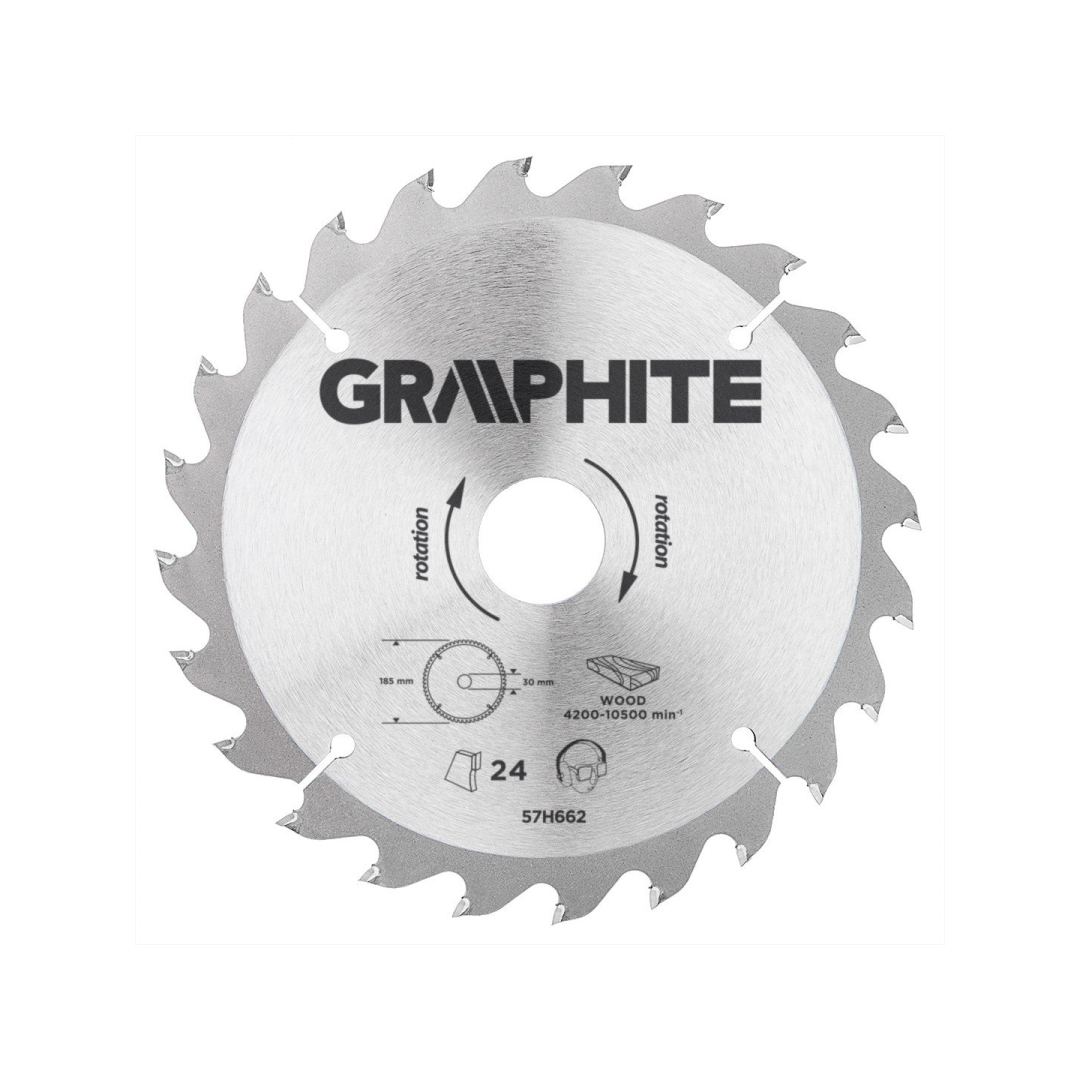 Pjovimo diskas 185x30mm 24z, medžiui Pjovimo diskas 185x30mm 24z, medžiui