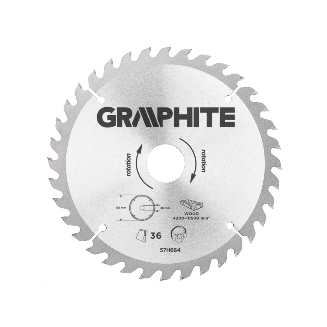 Pjovimo diskas  185x30mm 36z, medžiui