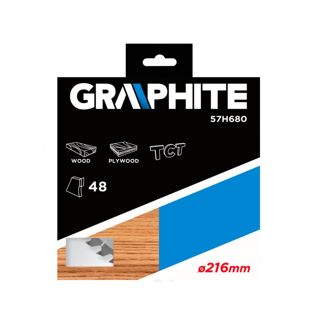 Pjovimo diskas 216 x 30 mm 48 d. medžiui 1 Pjovimo diskas 216 x 30 mm 48 d. medžiui 1