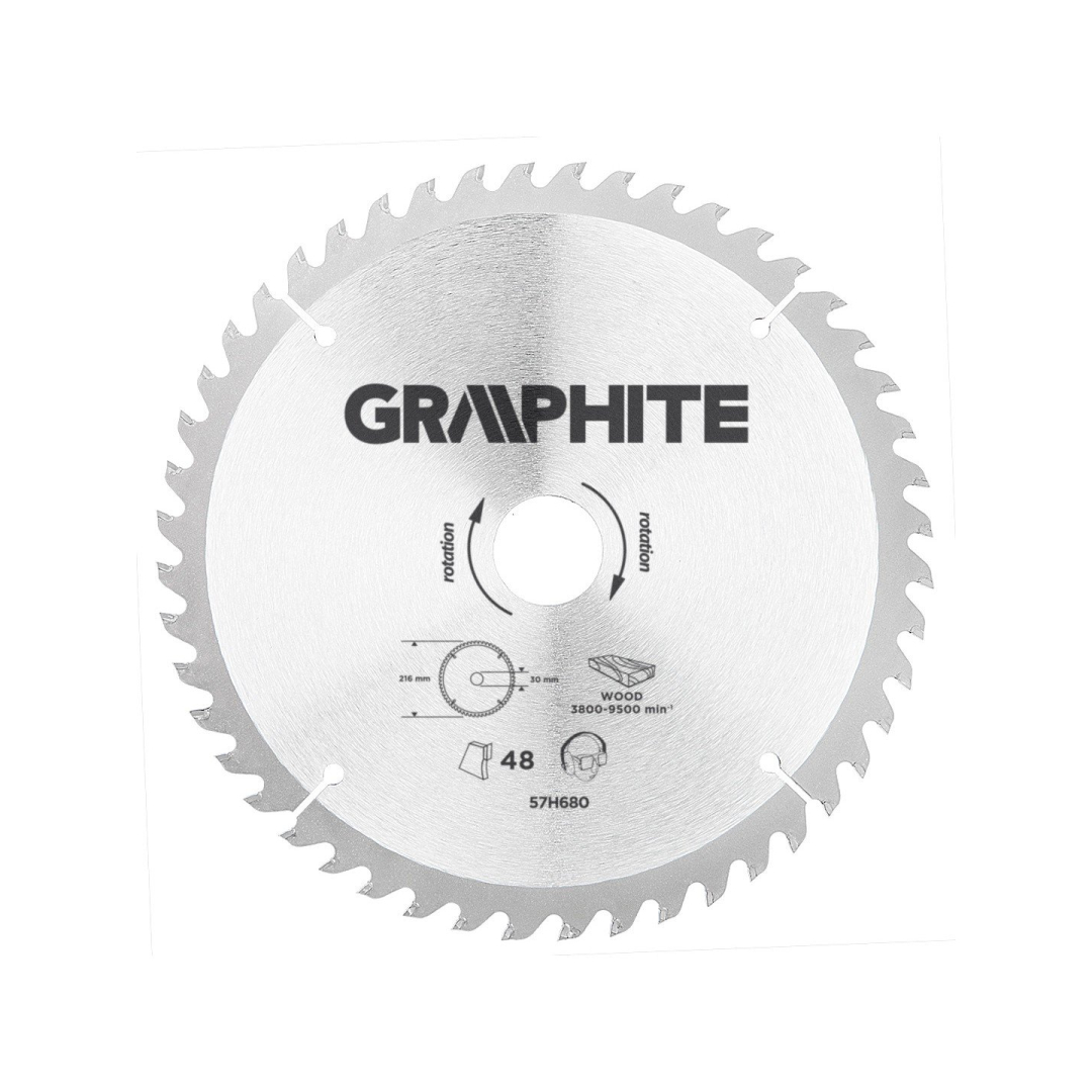 Pjovimo diskas 216 x 30 mm 48 d. medžiui Pjovimo diskas 216 x 30 mm 48 d. medžiui