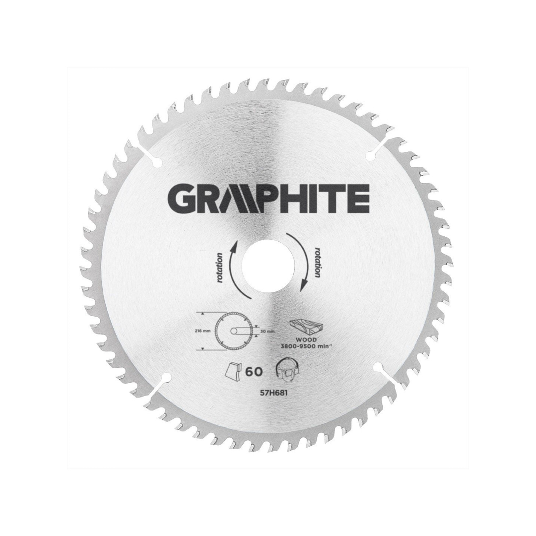 Pjovimo diskas 216 x 30 mm 60 d. medžiui