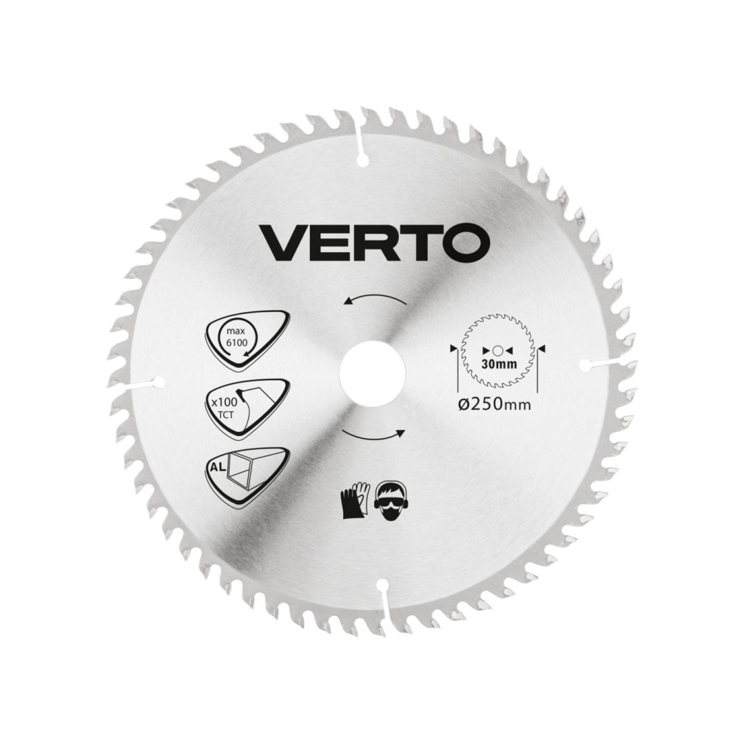 Pjovimo diskas, 250 x 30 mm, 100 dantys, ALU