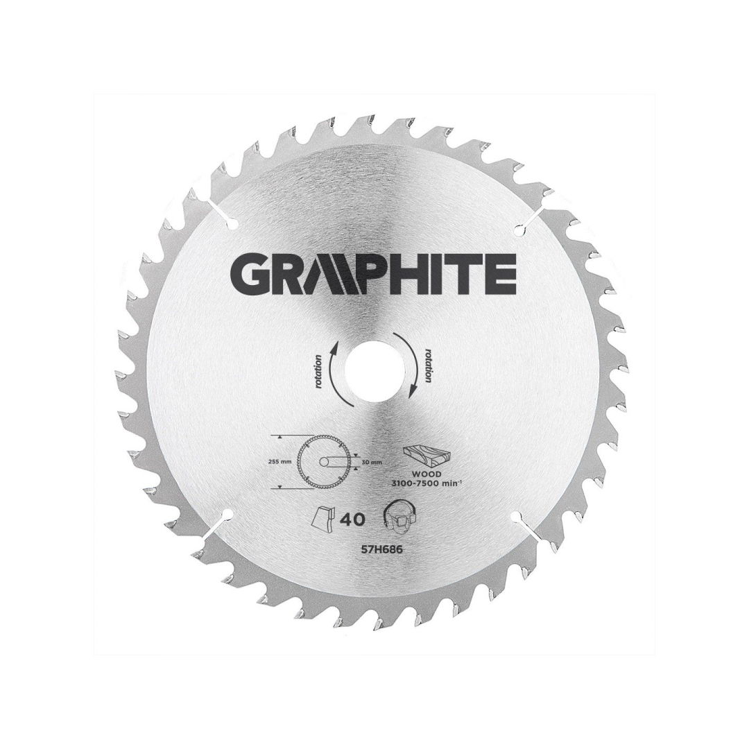 Pjovimo diskas 255 x 30 mm 40 d. medžiui