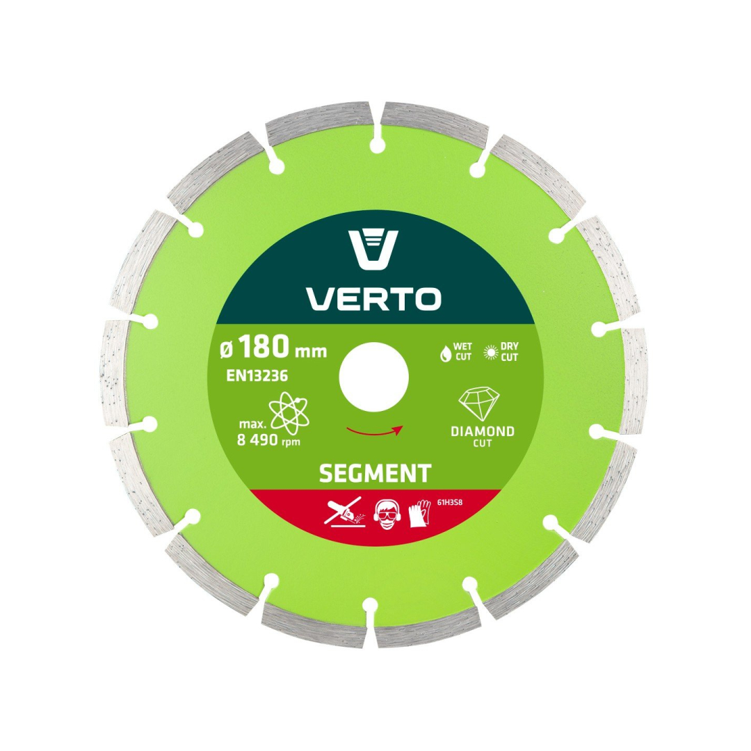 Pjovimo diskas, deimantinis, 180 mm. Pjovimo diskas, deimantinis, 180 mm.