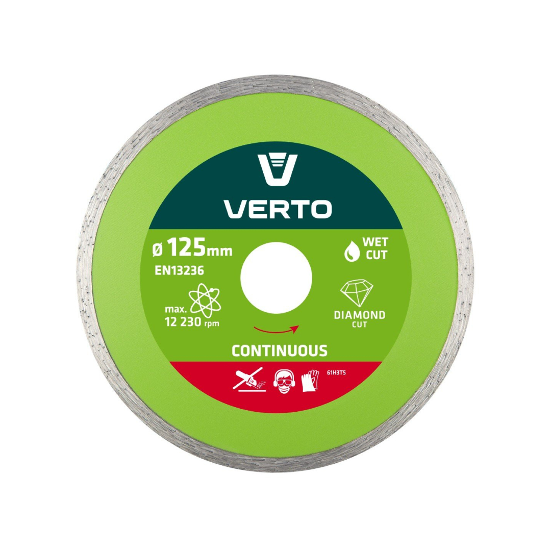 Pjovimo diskas, deimantinis, ištisas, 125 mm. Pjovimo diskas, deimantinis, ištisas, 125 mm.