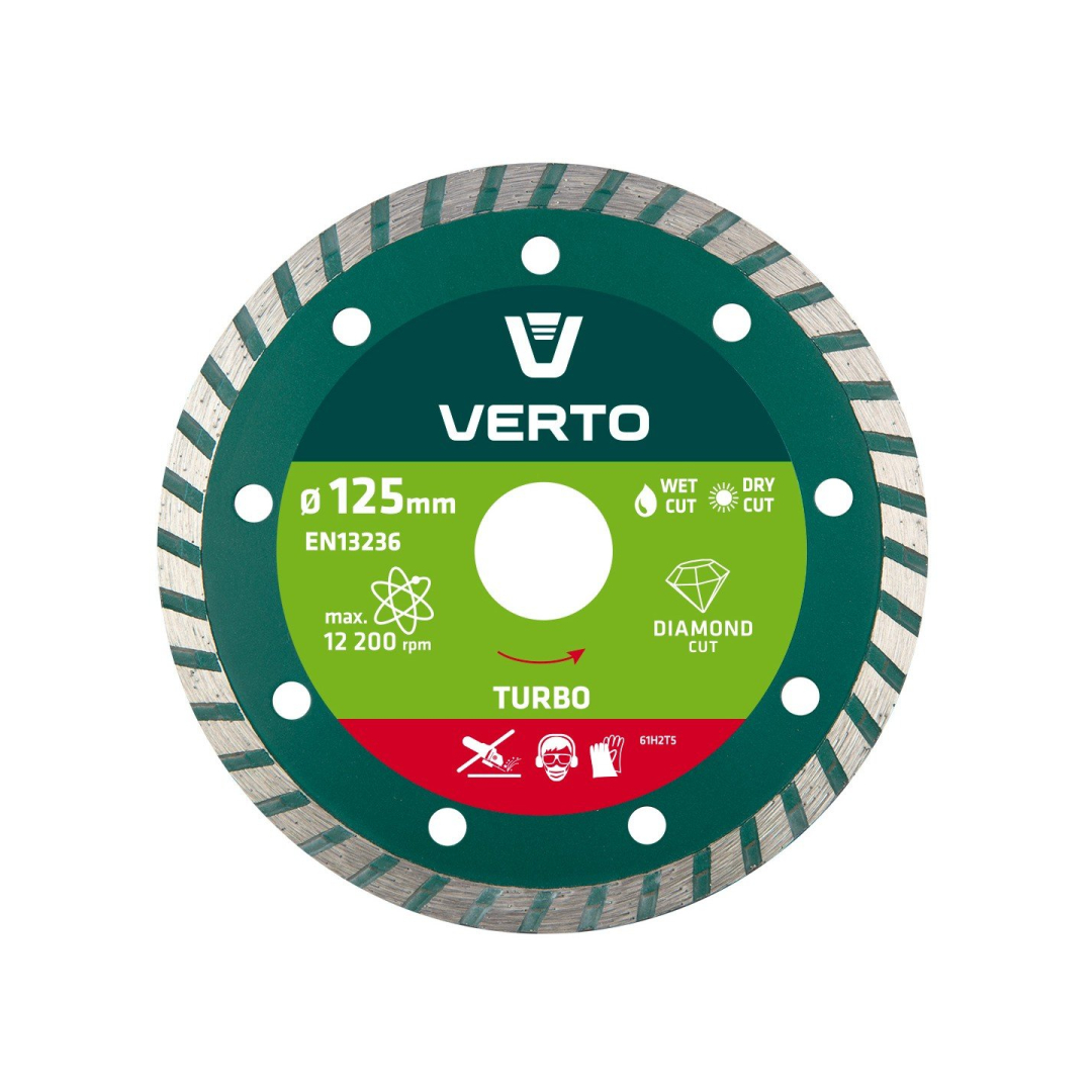 Pjovimo diskas, deimantinis, Turbo, 125mm. Pjovimo diskas, deimantinis, Turbo, 125mm.