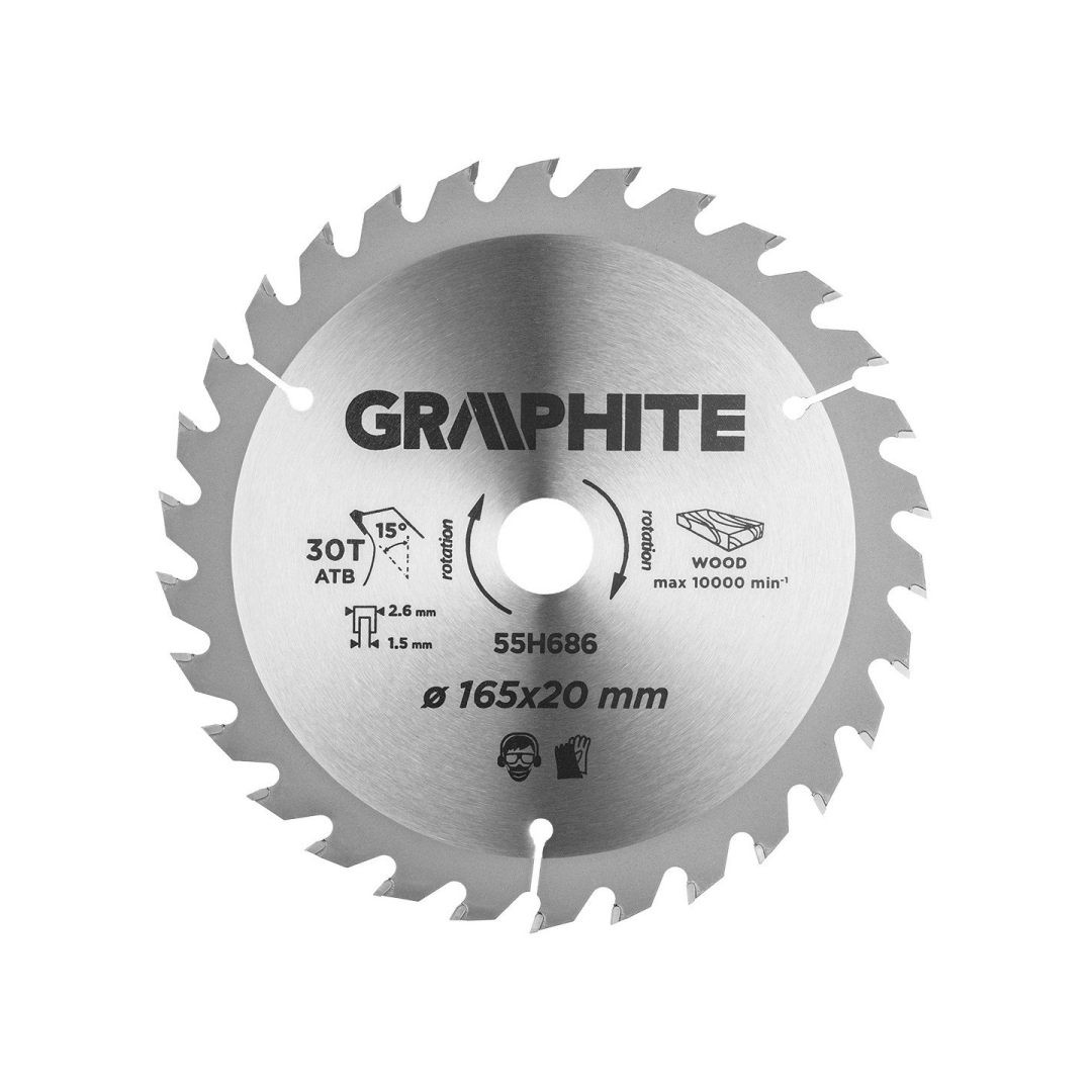 Pjovimo diskas su HM antgaliais 165 x 20 mm, 30 dantukai Pjovimo diskas su HM antgaliais 165 x 20 mm, 30 dantukai