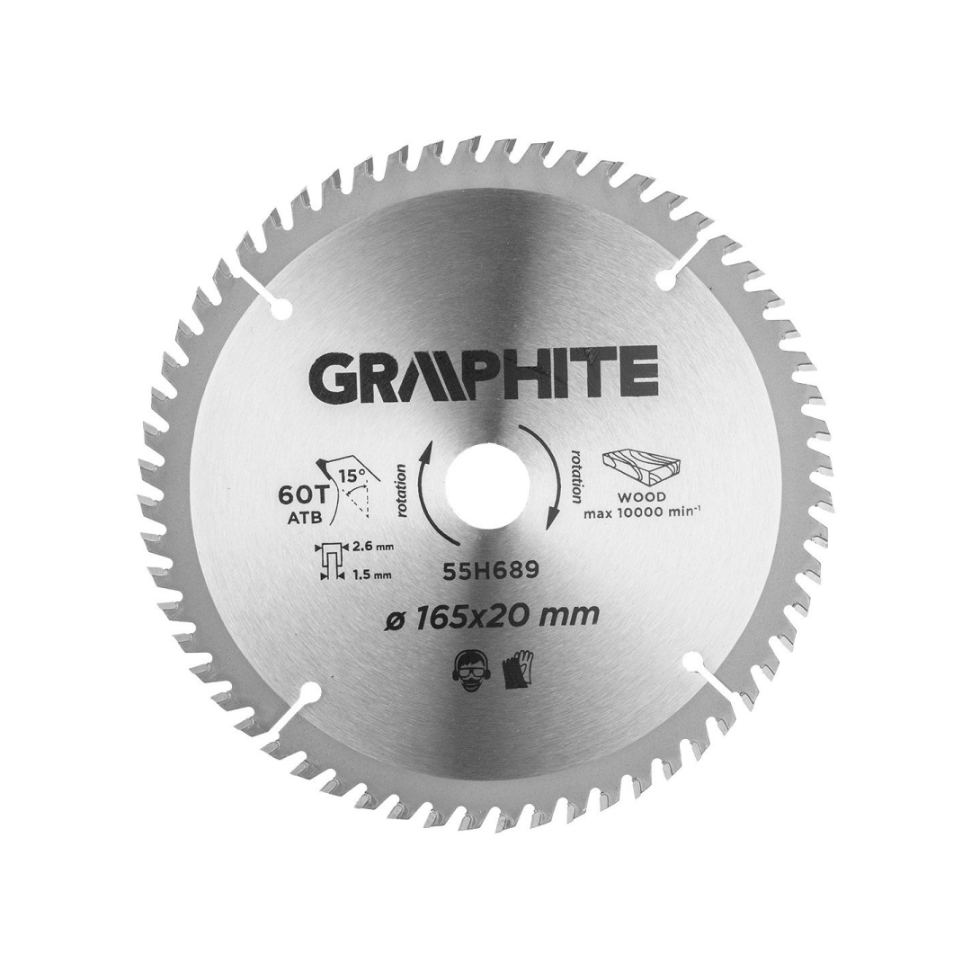 Pjovimo diskas su HM antgaliais 165 x 20 mm, 60 dantukai Pjovimo diskas su HM antgaliais 165 x 20 mm, 60 dantukai