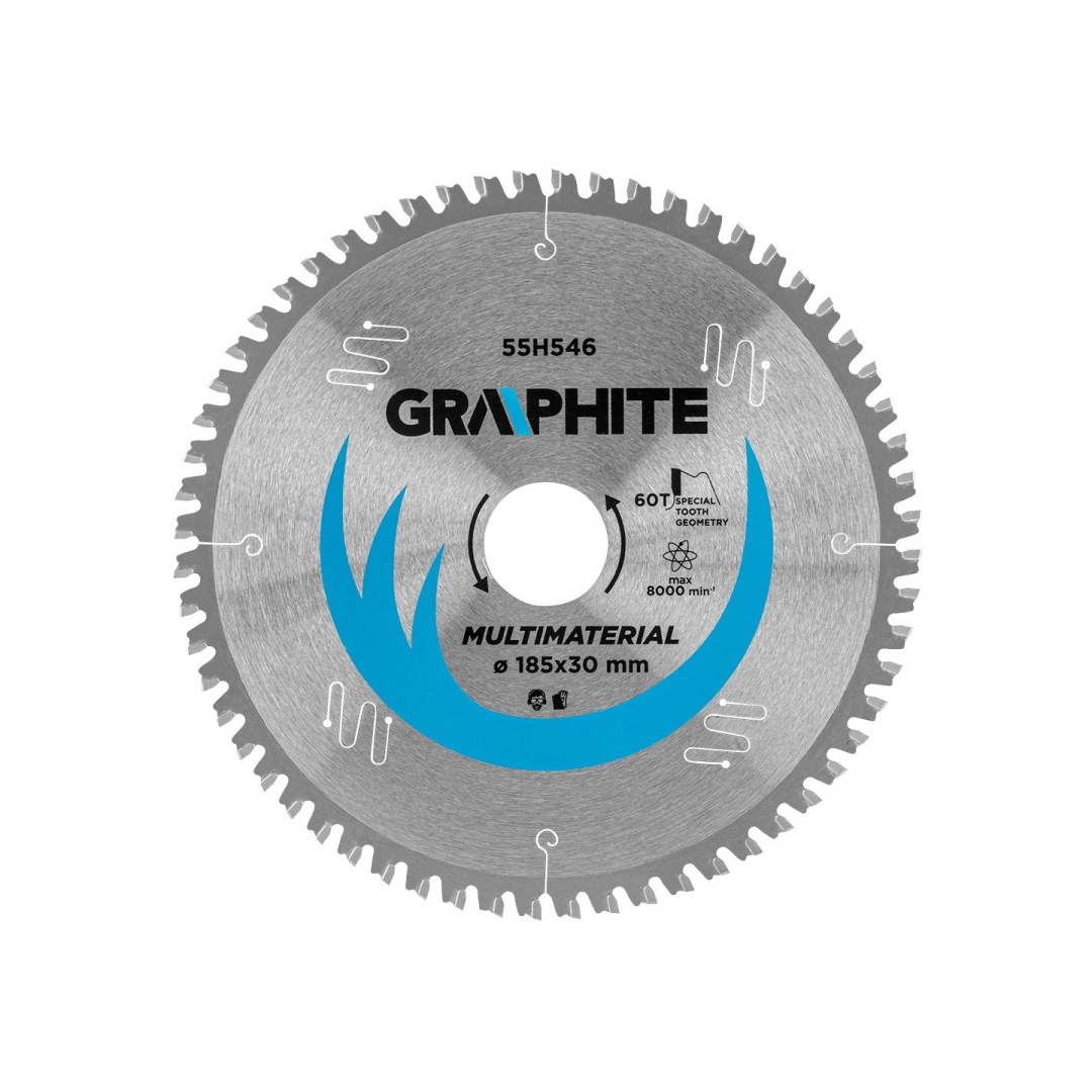 Pjovimo diskas su HM dantukais, 185 x 30 mm, 60 dantukai, universal