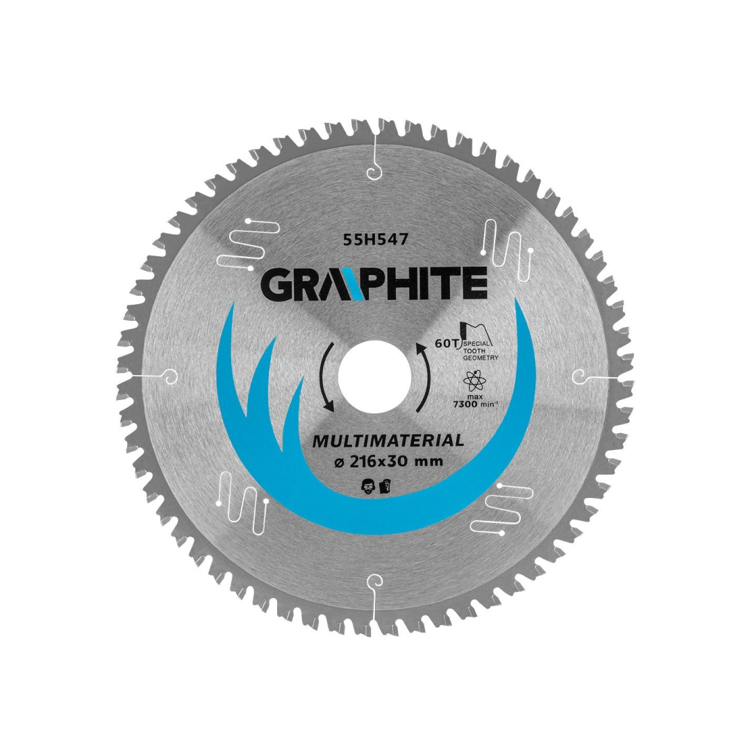 Pjovimo diskas su HM dantukais, 216 x 30 mm, 60 dantukai, universal