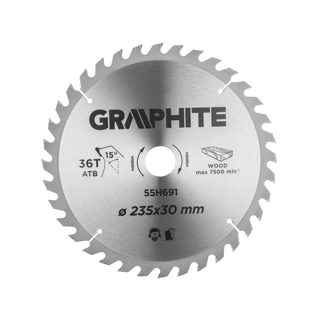 Pjovimo diskas su HM dantukais 235 x 30 mm, 36 dantukai Pjovimo diskas su HM dantukais 235 x 30 mm, 36 dantukai