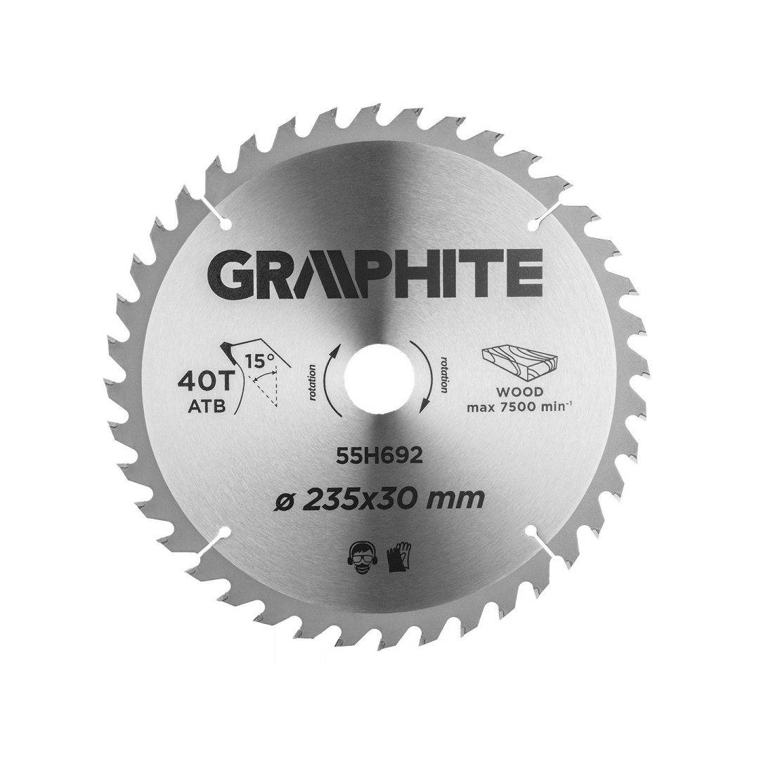 Pjovimo diskas su HM dantukais 235 x 30 mm, 40 dantukai Pjovimo diskas su HM dantukais 235 x 30 mm, 40 dantukai