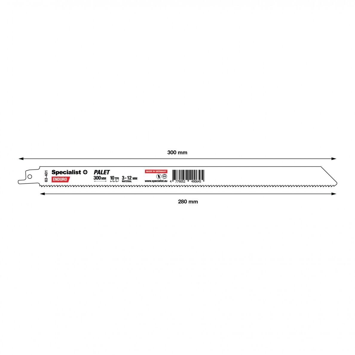 Pj. paletėms „Specialist+" 300 mm. 10TPI 3 Pj. paletėms „Specialist+" 300 mm. 10TPI 3