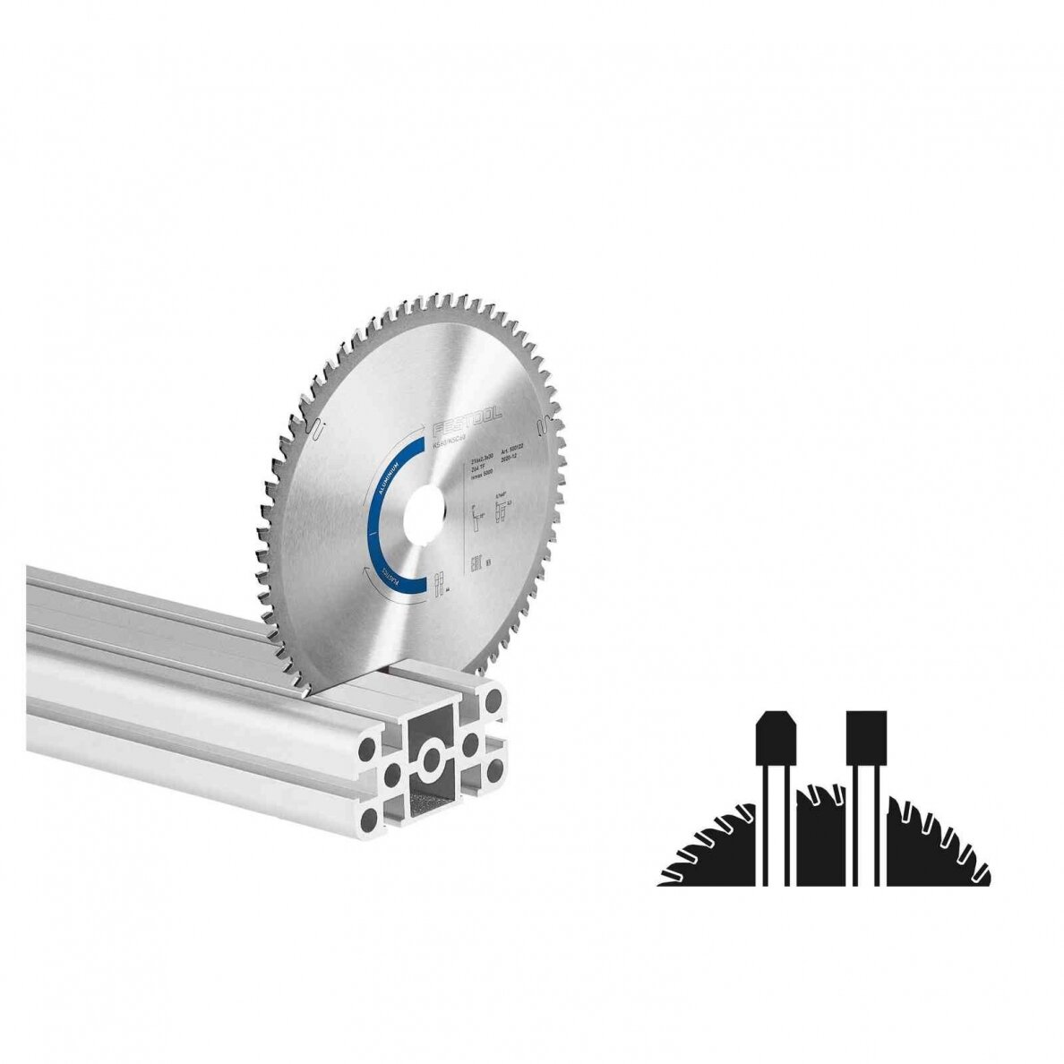 Pjovimo diskas ALUMINIUM/PLASTICS Festool HW 216x2,3x30 TF64 (500122) 1 Pjovimo diskas ALUMINIUM/PLASTICS Festool HW 216x2,3x30 TF64 (500122) 1