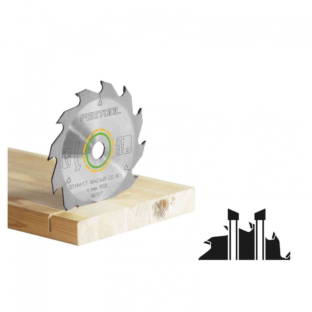 Pjovimo diskas WOOD STANDARD Festool HW 160x1,8x20 W18 (500458) Pjovimo diskas WOOD STANDARD Festool HW 160x1,8x20 W18 (500458)