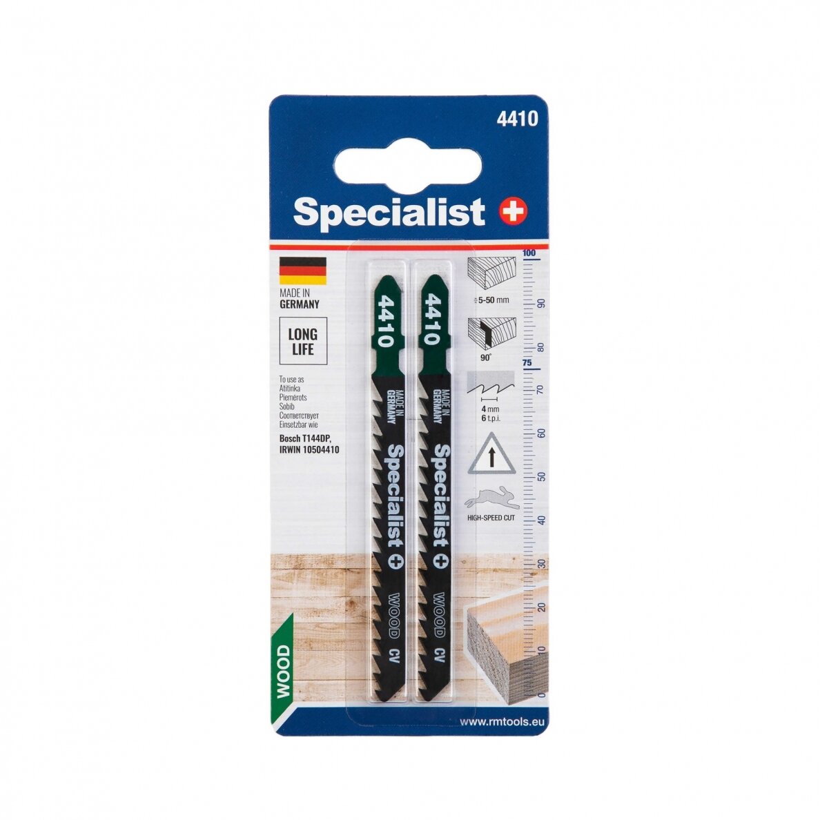 Pjūklelis 4410 (T144DP) 100 mm, 2 vnt. 2 Pjūklelis 4410 (T144DP) 100 mm, 2 vnt. 2