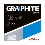 Pjovimo diskas aliuminiui Graphite 55H611, 250X30, 100 dantukų