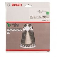 Pjovimo diskas Bosch Optiline Wood, 160x20/16, 2608640732