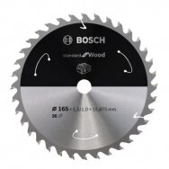 Pjovimo diskas Bosch Standard for Wood, 165x20/16x1.5/1.0x12T, 2608837684