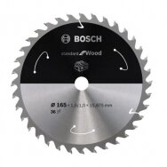 Pjovimo diskas Bosch Standard for Wood, 165x20x1.5/1.0x24T, 2608837685