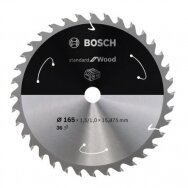 Pjovimo diskas Bosch Standard for Wood, 165x20x1.5/1.0x48T, 2608837687