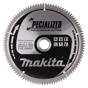 Pjovimo diskas Makita B-33336, 260x2,4x30,0 mm, Z100, -5°