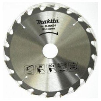 Pjovimo diskas 185x30/20/16x2,0mm 20T 20° 5704R 5705R Makita D-09634 Pjovimo diskas 185x30/20/16x2,0mm 20T 20° 5704R 5705R Makita D-09634