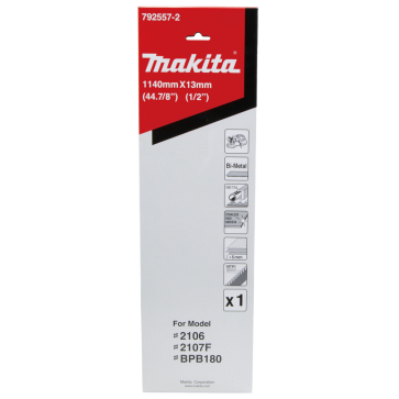 Pjovimo juosta Makita 792557-2, 13x0,5x1140mm, 14 Tpi, BIM, >5mm, 1 vnt. 2 Pjovimo juosta Makita 792557-2, 13x0,5x1140mm, 14 Tpi, BIM, >5mm, 1 vnt. 2