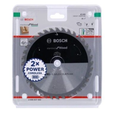Pjovimo diskas Bosch Standard for Wood, 190x30x1.6/1.1x24T, 2608837708 Pjovimo diskas Bosch Standard for Wood, 190x30x1.6/1.1x24T, 2608837708